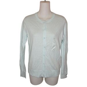 Gap Nwt Cotton Button Up Mint Green Lightweight Cardigan Sweater Size XS